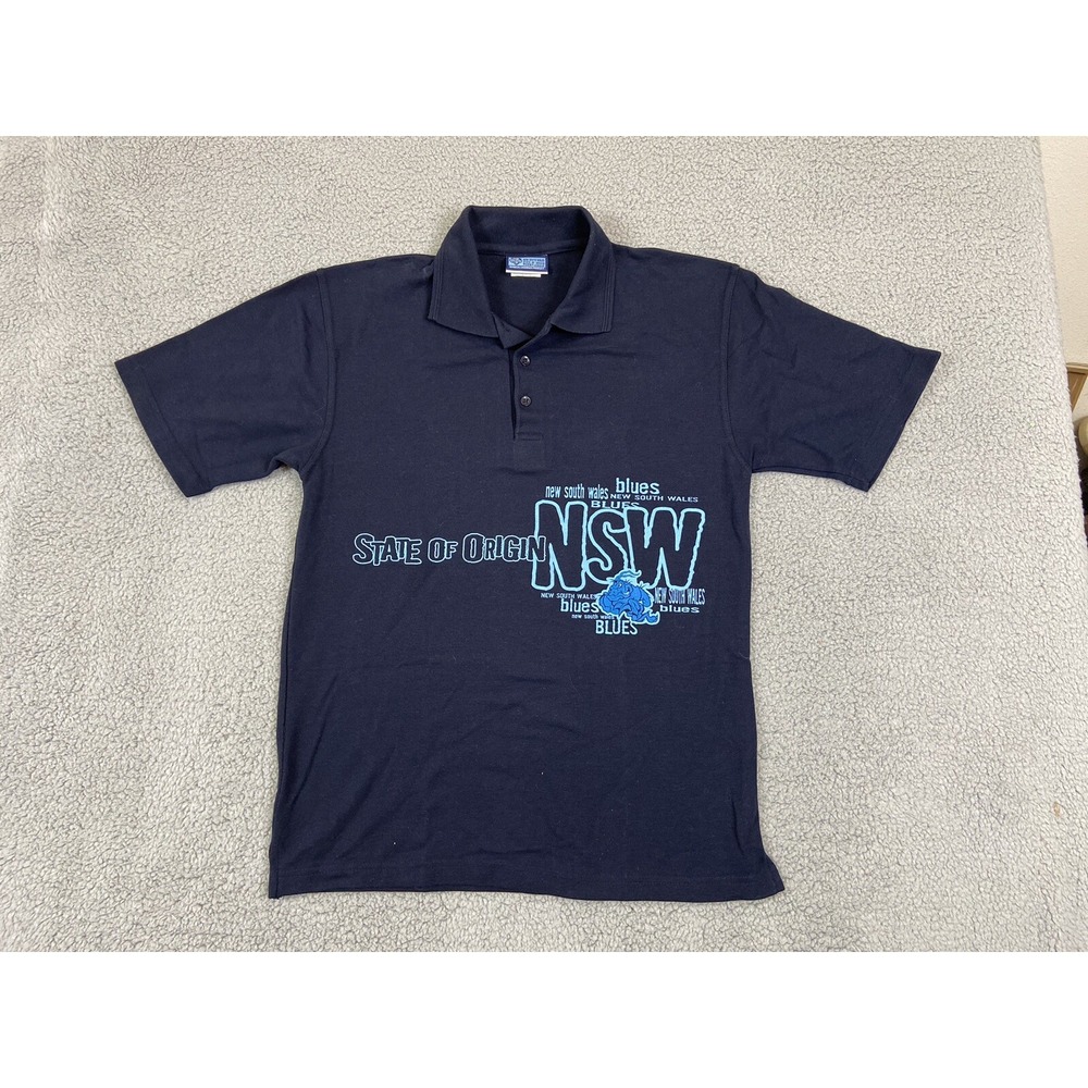 Classic Sportswear NSW State of Origin Rugby League Polo Shirt Mens Small Navy